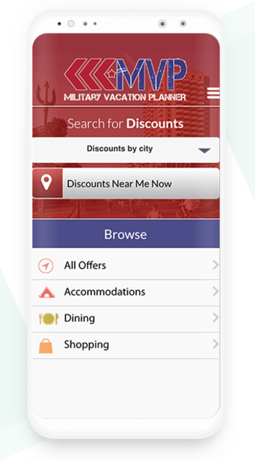 Military Vacation Planner screenshot 1
